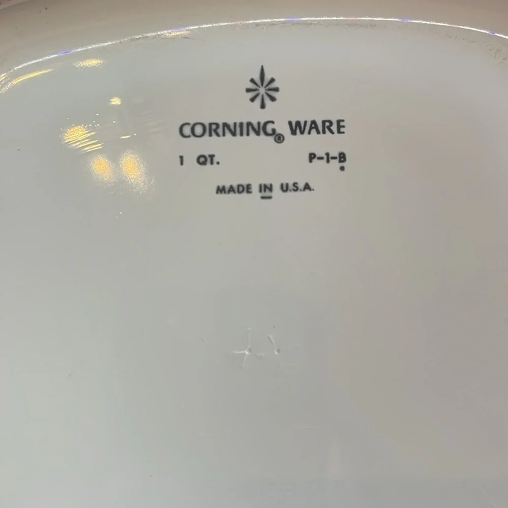 Vintage, Rare Corning Ware P-1-B 1 Qt. Square Casserole